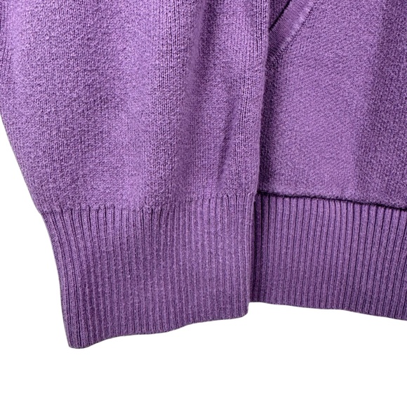 TNA (Aritzia) | Full-zip Cotton Knit Sweater | S | Purple | Athleisure | Casual - Picture 6 of 15